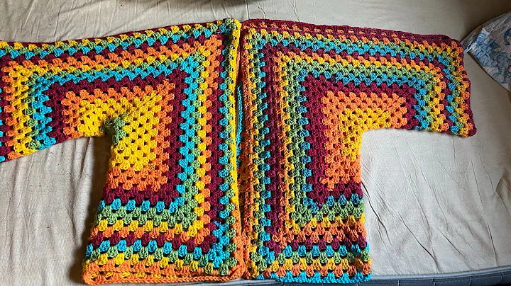 Stunning Rainbow Hexagon Cardigan - Crochet Project