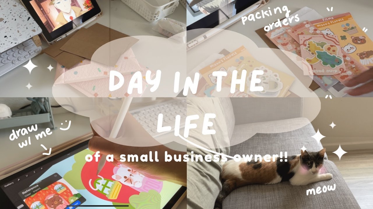 day in my life // studio vlog / launching my new online shop / draw ...