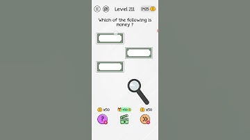 Braindom Level 211 Which of the following is money? Walkthrough