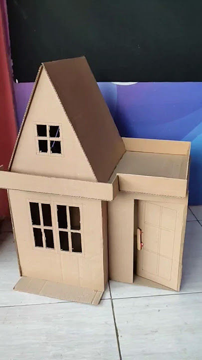 miniature house from cardboard #house #toyhouse #barbie #minimalisthouse #home #tutorial #cardboard
