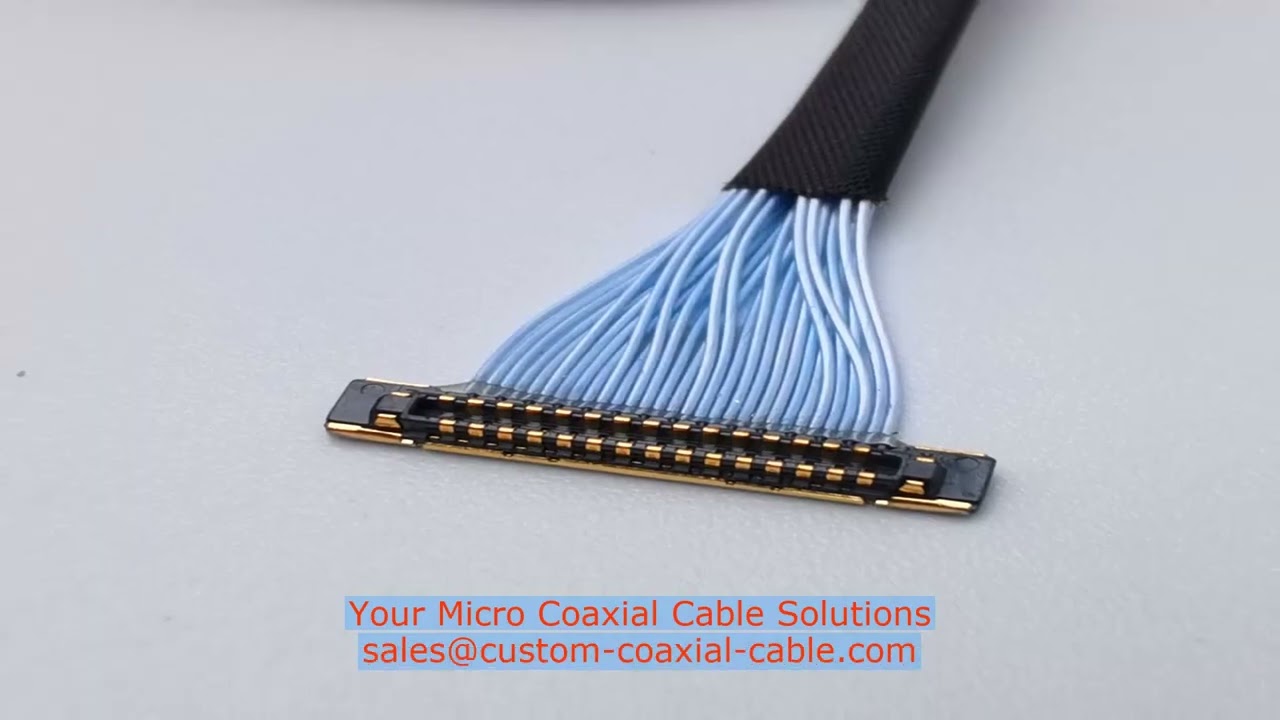 routing in tight hinge microcoax cable IPEX 20455-A20E-66 Micro-Coaxial Cable Connector Digital Stov