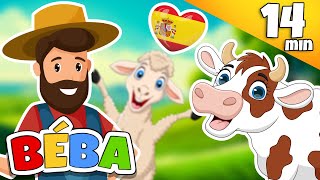 Canciones infantiles con sonidos de animales | ¿Cómo lo hacen los animales? | 14 min | BÉBA by BÉBA - Canciones infantiles en español 2,556 views 6 months ago 14 minutes, 6 seconds