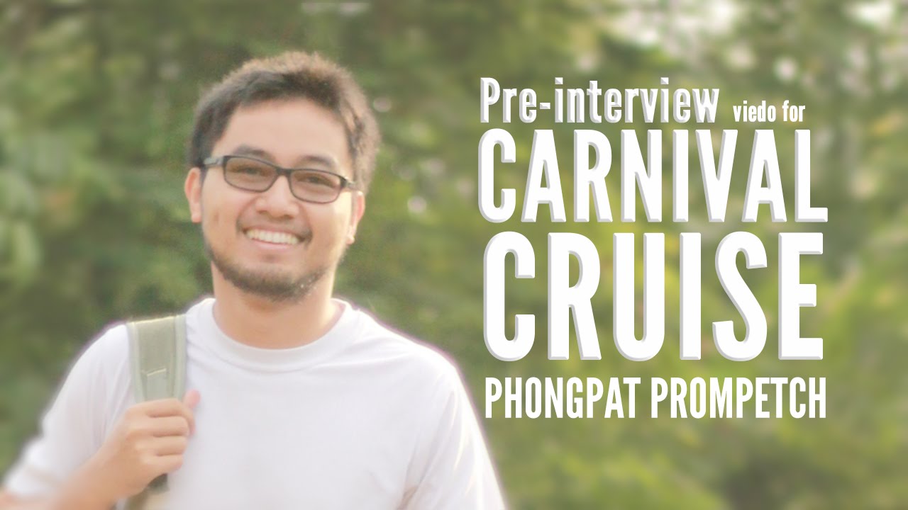 carnival cruise line video interview questions