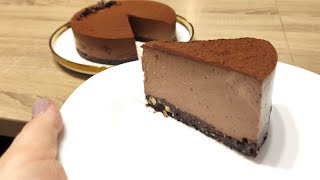 Chocolate cake. Vegan healthy dessert NO sugar, NO gluten, NO baking.