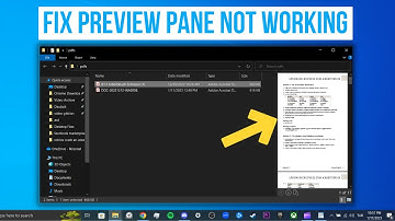 FILE EXPLORER PREVIEW PANE NOT WORKING PDF [FIXED]