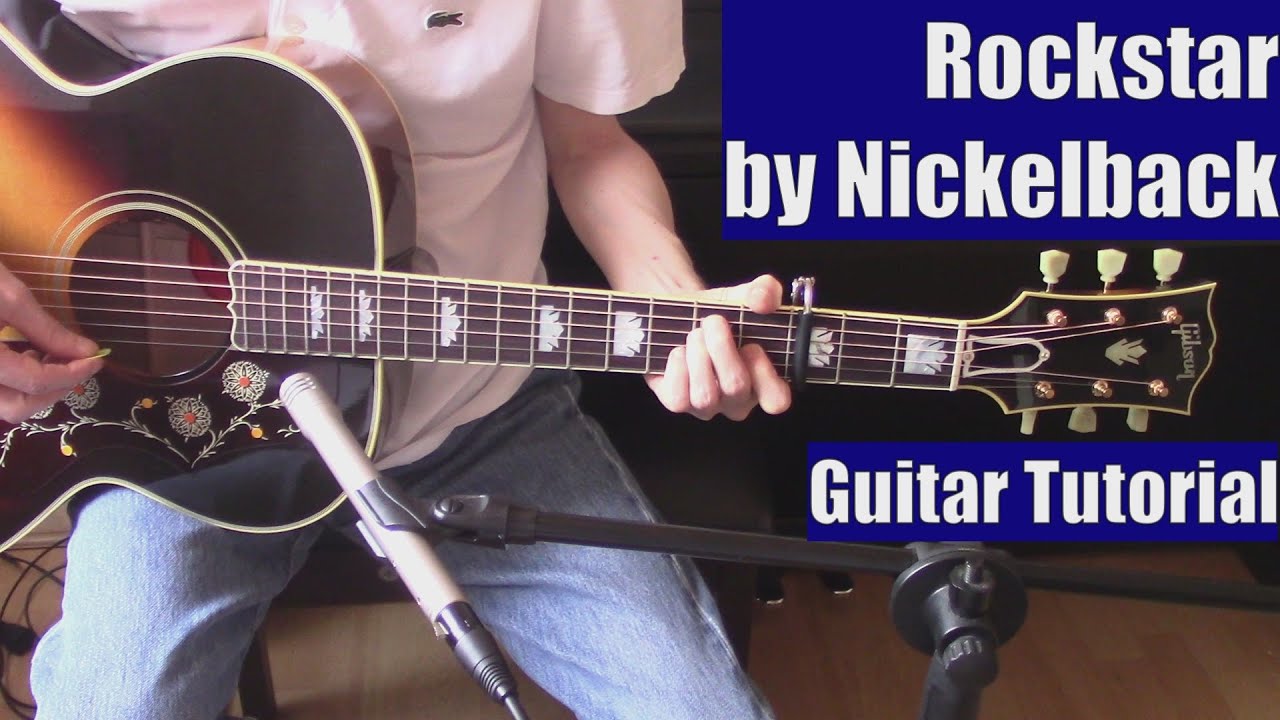 Rockstar by Nickelback (Guitar Tutorial with the Isolated Vocal Track