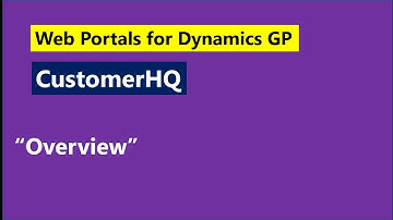 GP Elementz   CustomerHQ   Overview (customer portal for Dynamics GP)