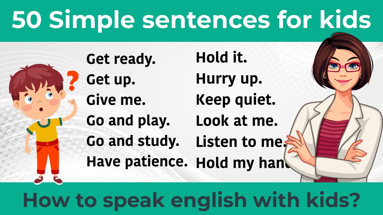 50 Simple sentences for kids || Spoken English for kids || Daily use English sentences