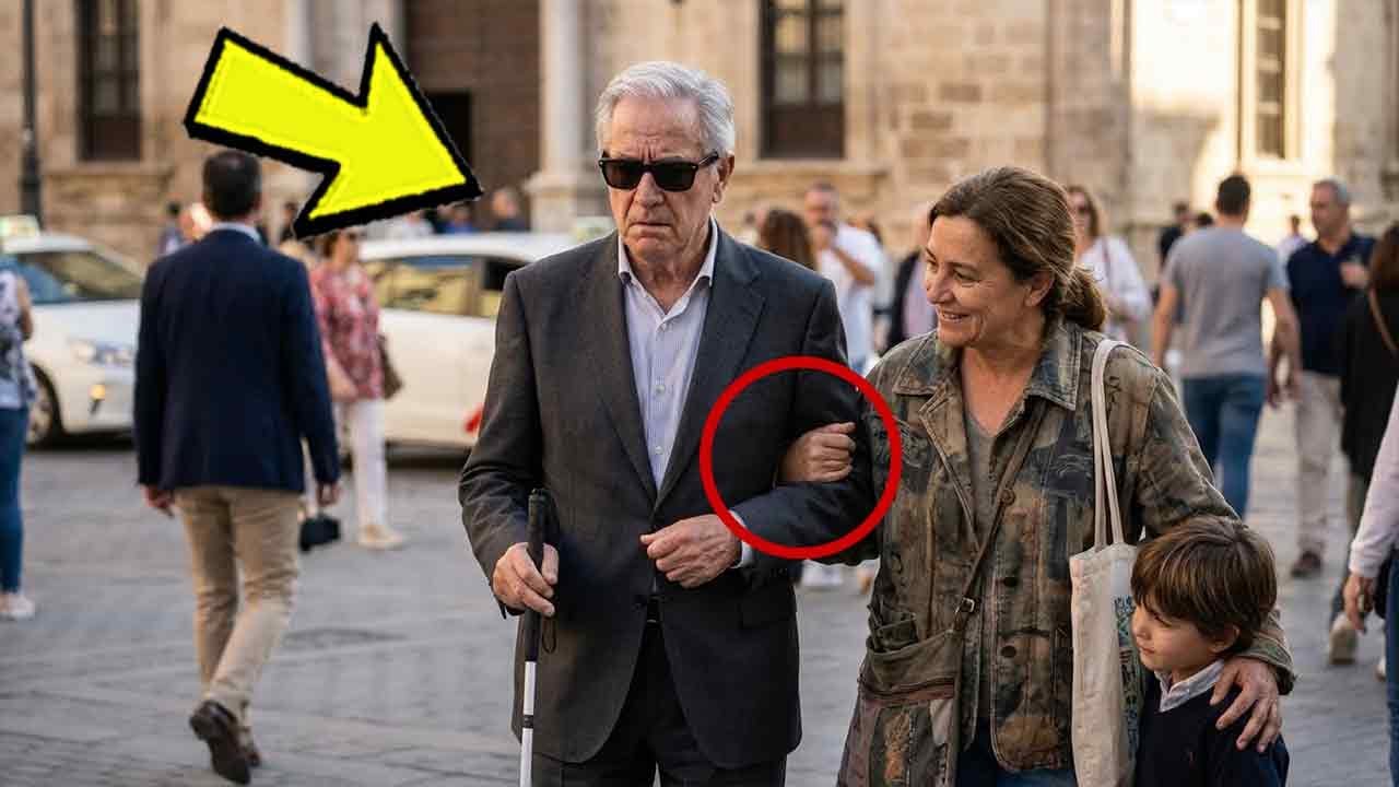 “Millonario ciego perdido en la ciudad… hasta que una madre soltera tomó su mano”