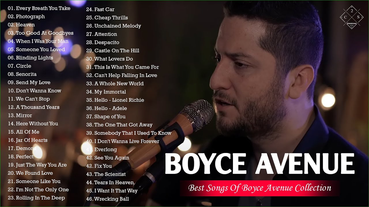 boyce avenue uk tour setlist