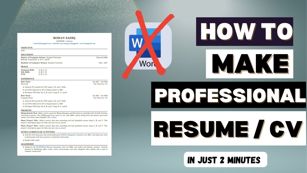 The EASIEST Way to Make a CV Without Using Word | Free CV Builder 2025