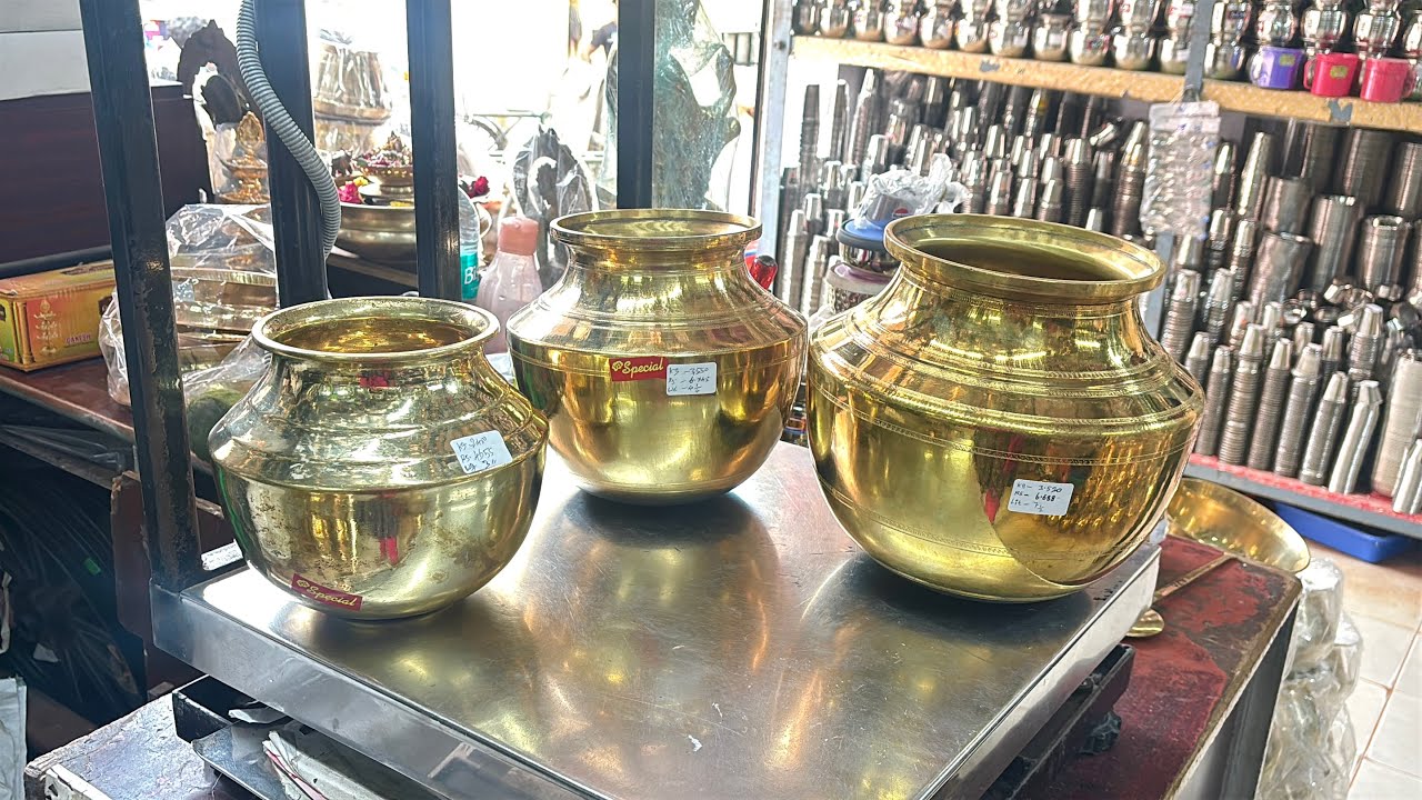 Velachery Thangam Metals | Vintage Traditional Pongal Panai | Brass & Bronze Pongal Pot 