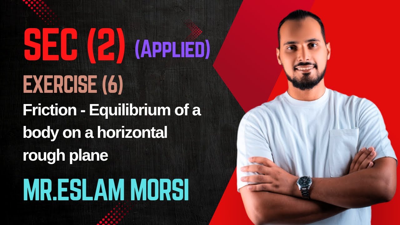 Exercise (6) : Friction - Equilibrium of a body on a horizontal rough plane (mechanics)