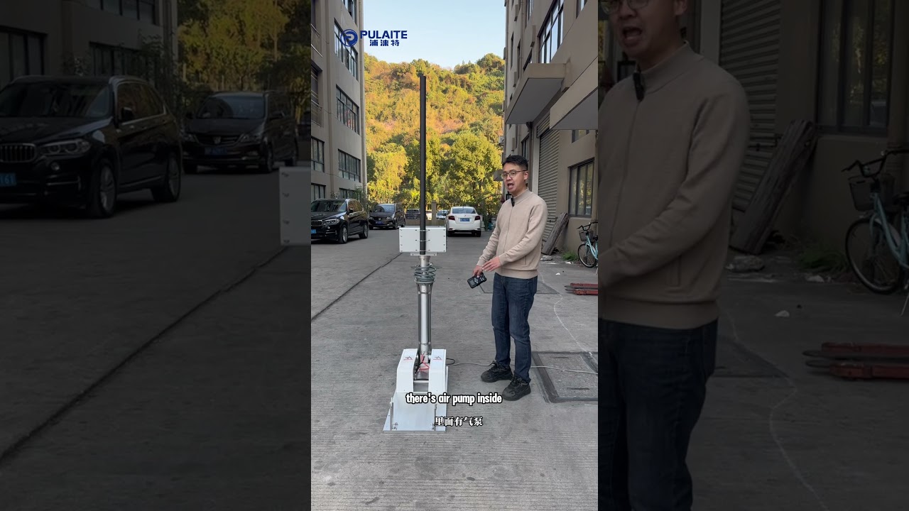 Vehicle mounted telescopic mast