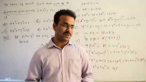 The locus of point such that the sum of it