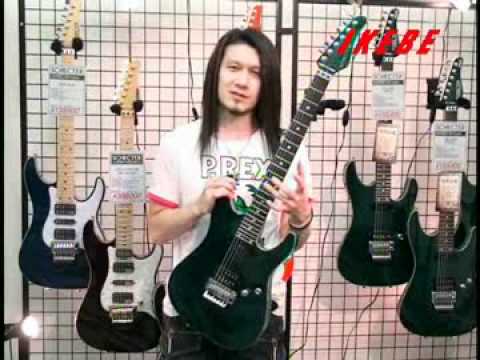 小林信一 モデル ギター Schetter AC-S6 SCHECTER AC-S6/SIG -BKTQ(Black Turquoise)【小林信一モデル