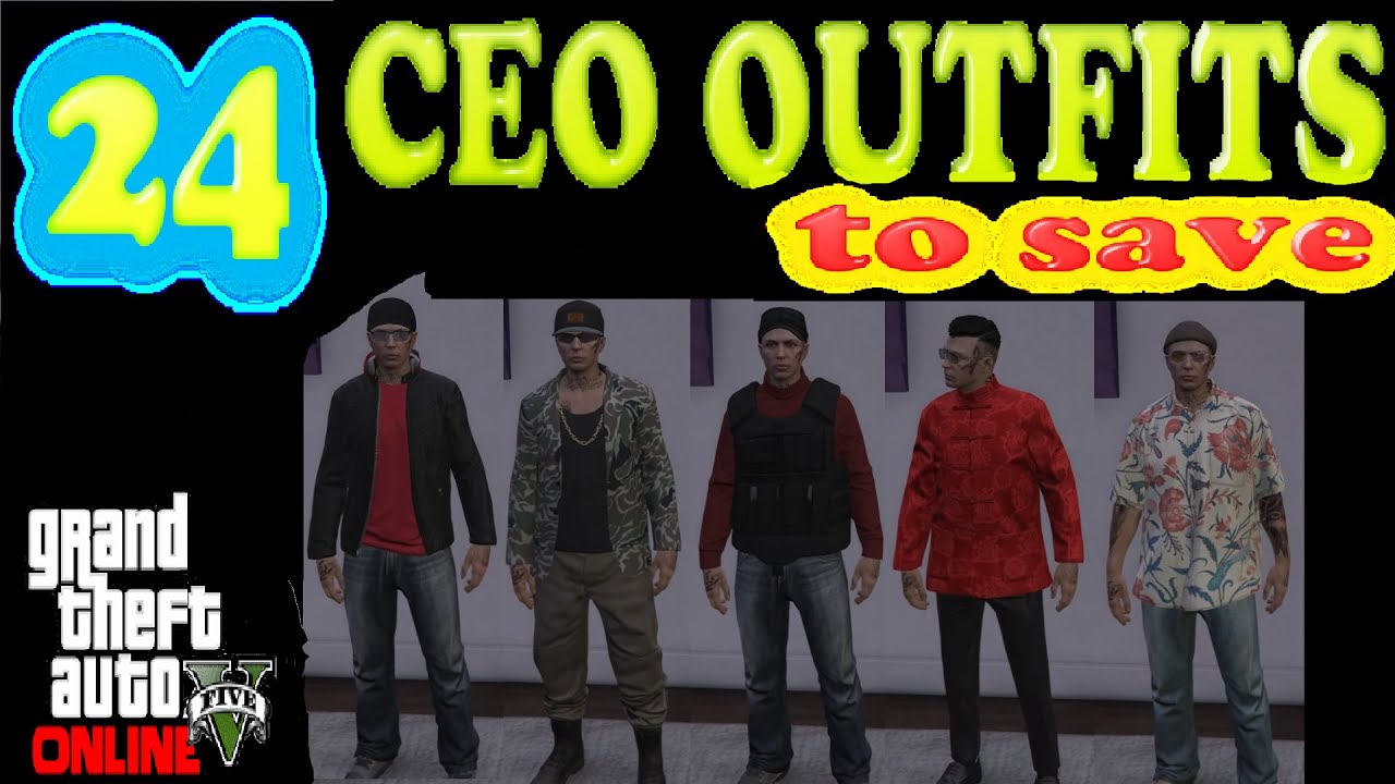 GTA 5 ONLINE HOW TO SAVE ALL 24 RARE CEO/VIP OUTFITS 1.35 *NEW* YouTube