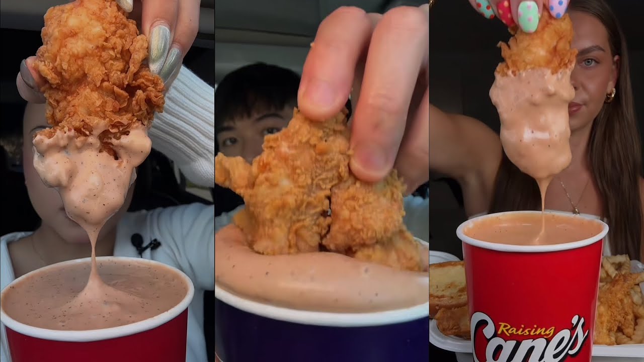 Mukbang TikTok Compilation | Raising Cane’s 😋😋😋