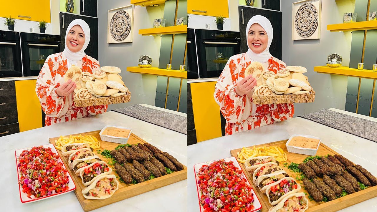 العزومة مع الشيف فاطمة أبو حاتي | كفتة مشوية اقتصادية - لقمة المشاوي - سلطة الطحينة الحارة