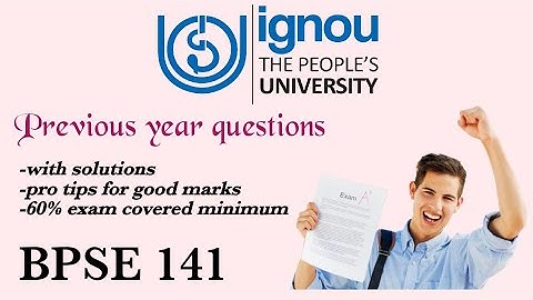 BPSE 141 PREVIOUS YEAR QUESTION PAPER || BPSE 141 || IGNOU || BPSE || BPSC