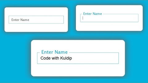 Floating Label Effect with HTML & CSS | Placeholder Moves on Focus  | Placeholder Transition Effect