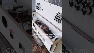 Como prender placa e fonte no Fliperama Bartop Arcade #eletroretrogame