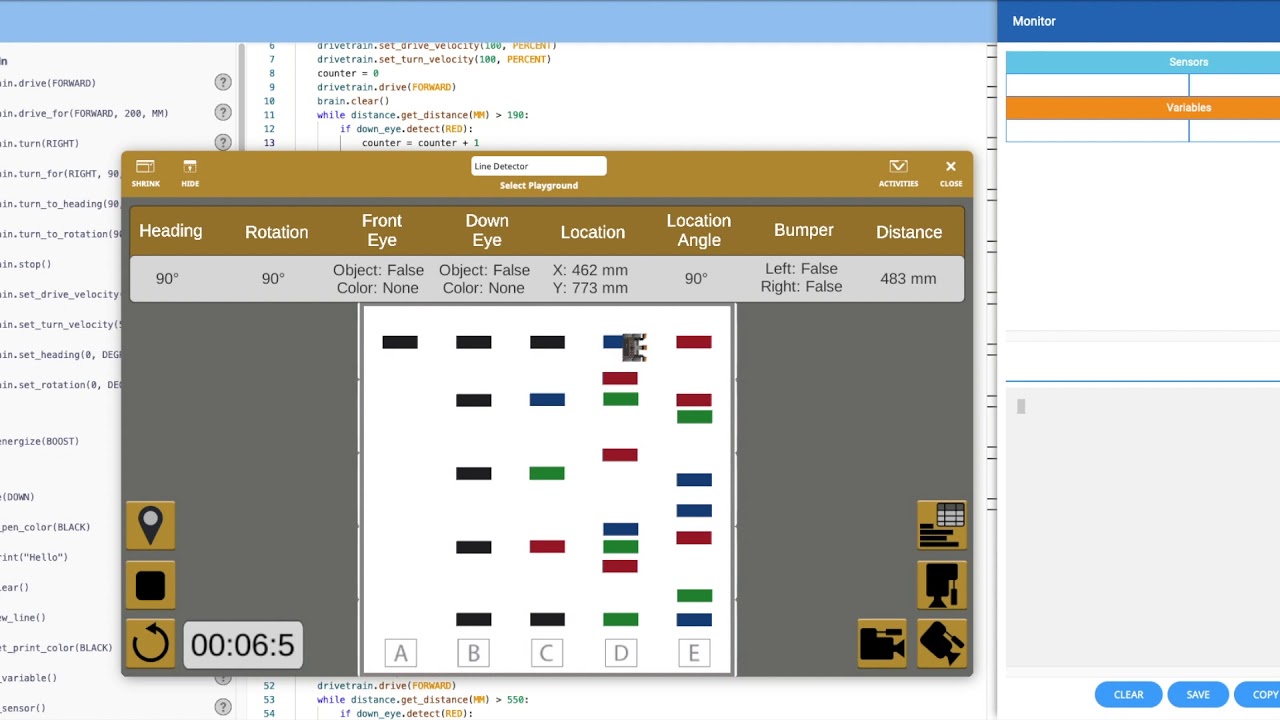 Count all red lines - VEXCode VR - Python