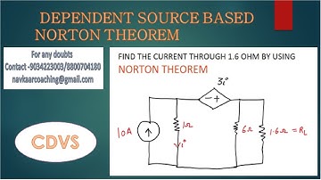 NORTON THEOREM (CDVS) EXPLAINED WITH EXAMPLE OF DEPENDENT SOURCE