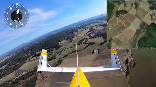 Towing up, Carf Kobuz-3. Maiden flight for the Kobuz.