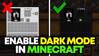 Minecraft has a Dark Mode now! | Default Dark Mode 1.18 & 1.19