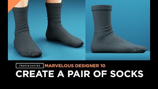 Marvelous Designer 10 - How To Create A Pair Of Socks