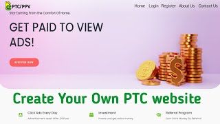 Create your own ptc website in 2022 | new ptc website script | ptc website script