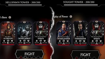 Vought Tower Final Boss 200 Match & Hellspawn Final Boss 200 Match + Rewards |  MK Mobile 6.3