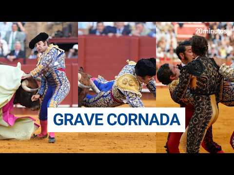 Video MORANTE DE LA PUEBLA, grave cornada en SEVILLA