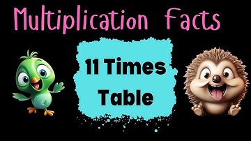 11 Times Table | Multiplication Facts | Flashcards | Learn to Multiply by Eleven | Cute Animals