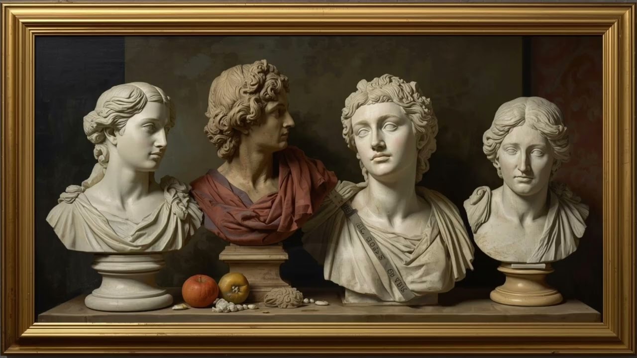 Artistic Frame TV | Statues Busts Still Life | Oil Painting Screensaver | Gold Frame | Artwork