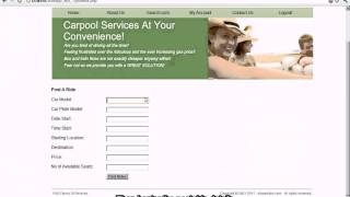 Carpool Matching Service Portal Demo
