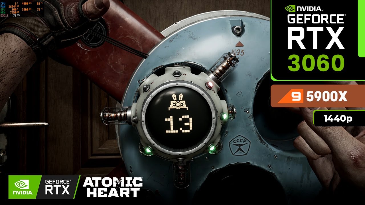 Atomic Heart: RTX 3060 12 GB + RYZEN 9 5900X (1440p Ultra)