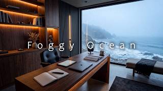 Language Study Music by a Foggy Ocean | Calm Focus Chillout