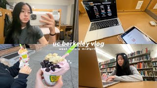 days in my life @ uc berkeley ⊹♡: midterms prep, library, olive young haul, rainy days