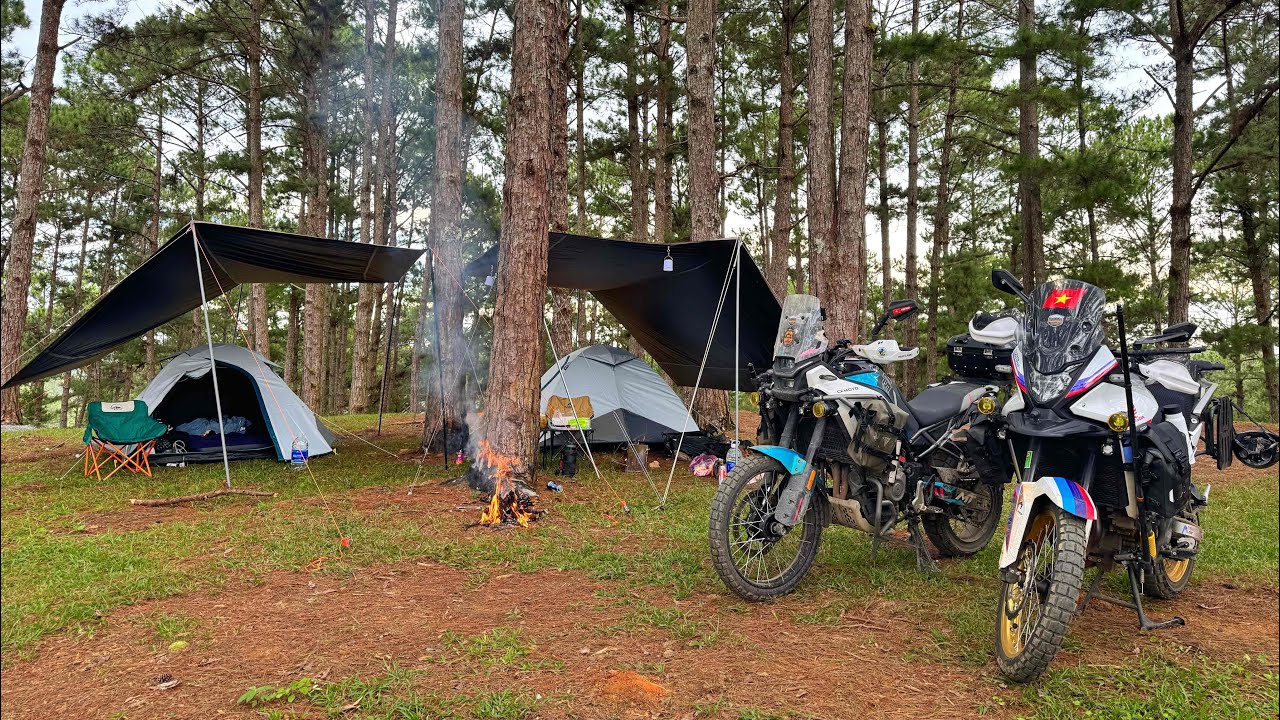 TOUR CAMPING Ngày 5+6:  ĐÀ LẠT / Hồ Trị An. KẾT THÚC HÀNH TRÌNH CF450MT & Transalp 750.