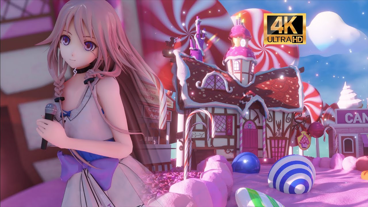 【IA】 Sweet Magic / スイートマジック Cloth Simulation MMD【Blender project distribution】 4k60hz Full screen