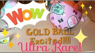 ULTRA RARE NEW LOL surprise GOLD BALLx2 wave 2 doll unboxing! Double surprise two babies one ball.
