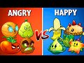 Team ANGRY vs HAPPY - Which Team Plant 's Best? - PvZ 2 Plant vs Plant