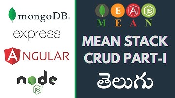 CRUD operations MEAN Stack PART-1 | MongoDB, ExpressJs ,Angular & NodeJS | MEAN Stack Application
