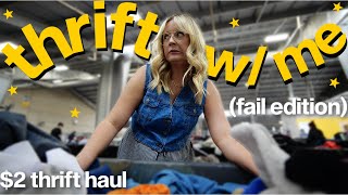 come thrift with me at the goodwill BINS! (it was kind of a fail...) $2 thrift haul!