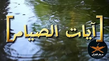 شهر رمضان ا🌙لذي انزل فيه القران❤ايات الصيام❤القران الكريم بصوت جميل جداHD Quran texet Ramadan1445🎧