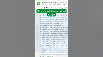 Sort Data in Google Sheets #shorts #exceltutorialforbeginners #googlesheetstutorial #googlesheets