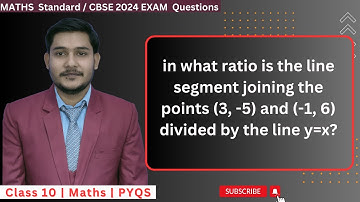 in what ratio is the line segment joining the points (3, -5) and (-1, 6) divided by the line y=x