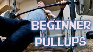 Beginner pullups strengthening using inverted rows.💪🔥💯